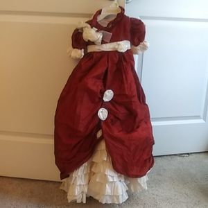 Babby Gown& hair bow beautifully Handmade